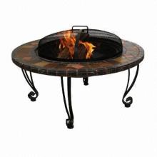 Slate and Mable Firepit, Frame-coated, with High Temperature