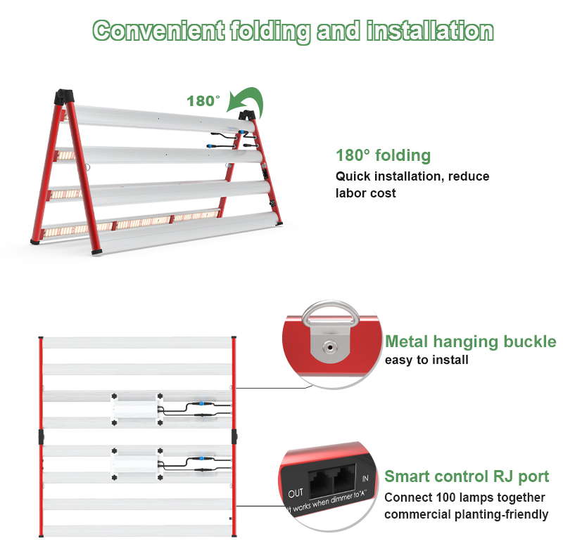 LED Grow Light 8 Bar 800W Espectro completo