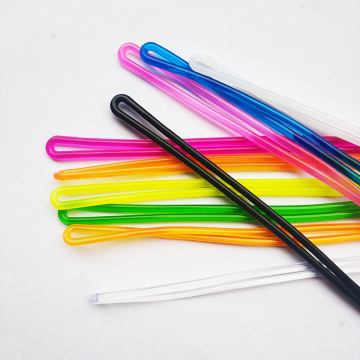 Plastic Clear PVC Luggage Tag Straps - Clear & Black Loops