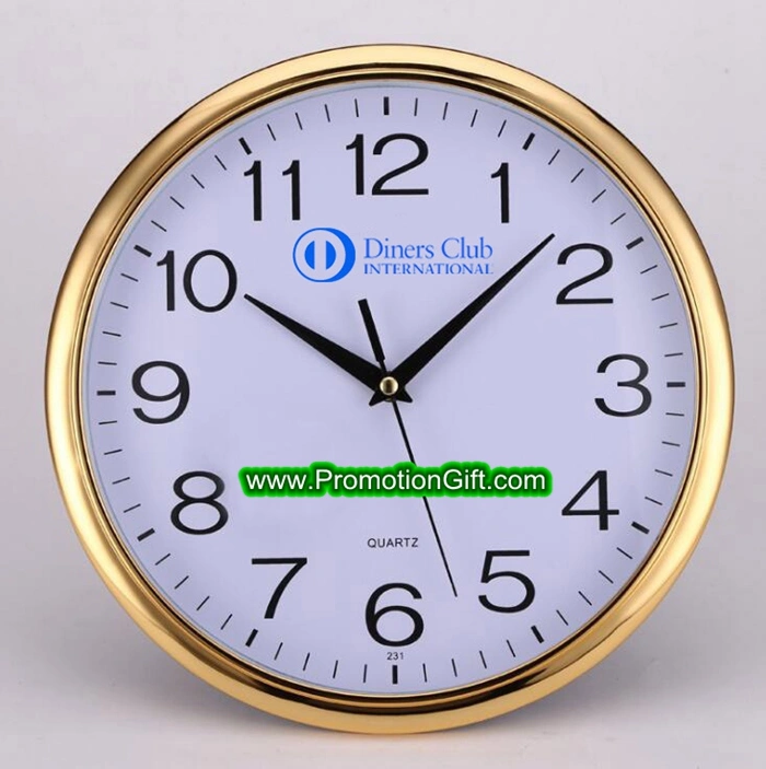 14 Inch 35 Cm Quartz Custom Branded Plastic Wall Clock