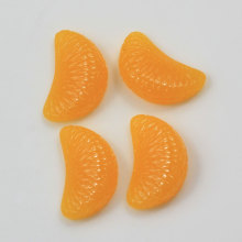 حبات كابوشون الفاكهة الاصطناعية لطيف واقعية شريحة برتقالية صغيرة رخيصة لملحقات صناعات الوحل