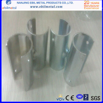 Plastic coated steel pipe and metal joint for pipe rack system