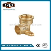 APEX Brass Female Welding Fitting - Wall Plated Elbow