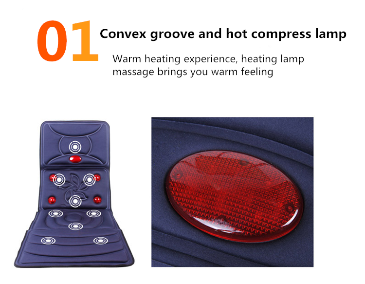 Infrared heating massage mattress cushion full body electric household multi-function massage  cushion massager