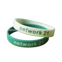 One color imprint silicone wristbands