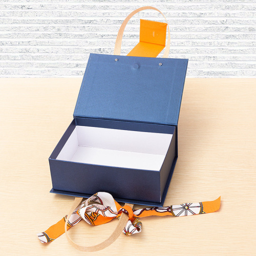 Hediye için kağıt sap stili özelleştirilmiş sert kutu