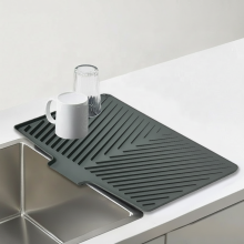 WideStripe Silicone Dish Drying Mat for Kitchen Organizer