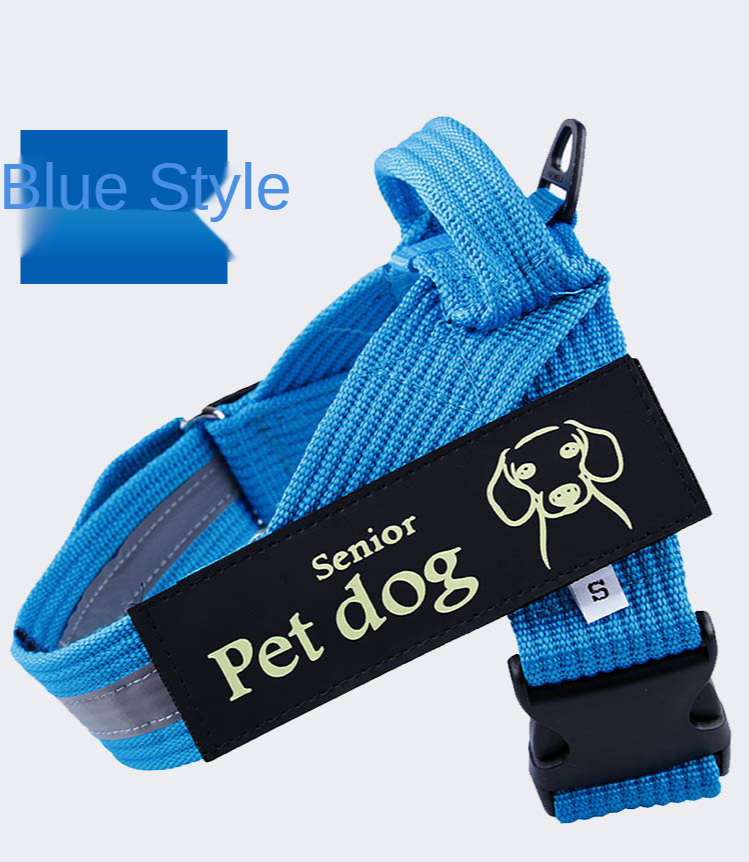 Teddy Dog Leash Dog Rope Explosion-proof and reflective Medium Large Dog Golden Retriever Labrador Vest