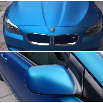 Vinilo de envoltura de coche azul brillante