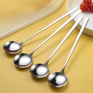 Long Handle 304 Stainless Steel Espresso Spoons for Coffee and Desserts