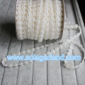 25M/Roll Beige Color Sunflower Pearl Beaded Sewing Trim Chain