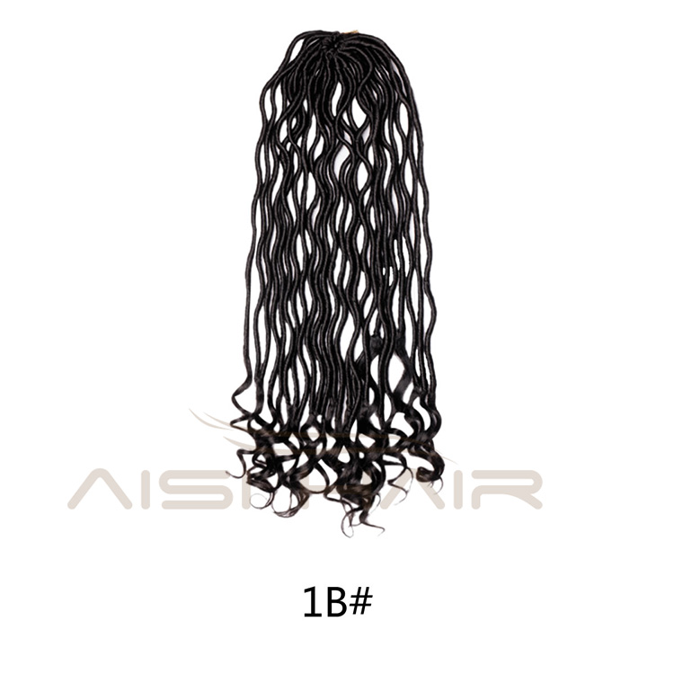 Aisi Hair Crochet Hair Extensions Faux Locs Curly Crochet Braiding Hair Synthetic Ombre Braids for African Americans