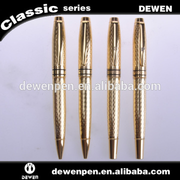 Luxury Rotation Type Golden Metal Ball Pen Set