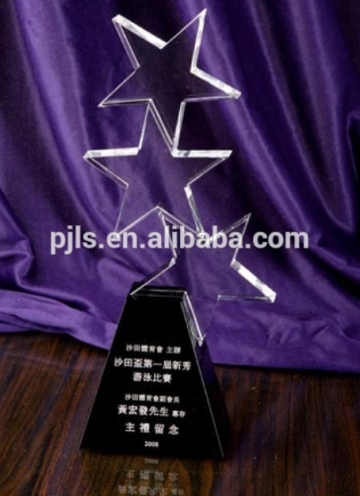 popular handmade star crystal trophy crystal awards