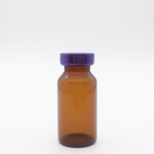 Flacons de sérum stériles ambre de 8 ml, capuchon violet