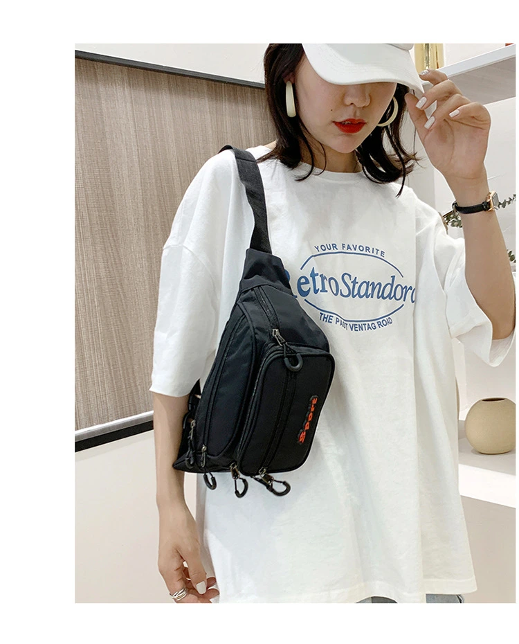 Customized Waist Bag Nylon Waterproof Outdoor Casual Women's Bag Multifunctional Waist Bag