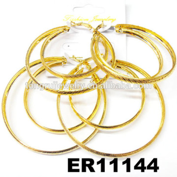 wholesale metal 24k gold hoop earrings