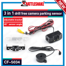 High quality ultrasonic parking sensor with 3 in 1 camera sensor with 4.3" mirror monitor
