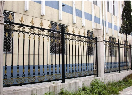 New house baluster design terrace wrought iron fence