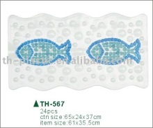 promotional fish shape pvc bath mat