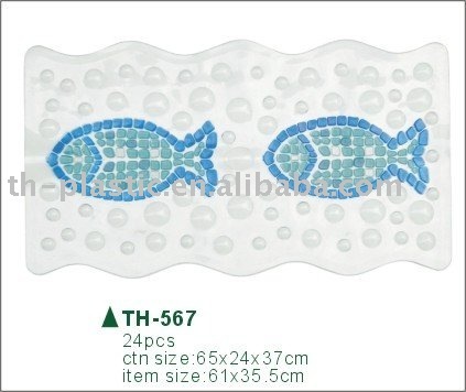 promotional fish shape pvc bath mat