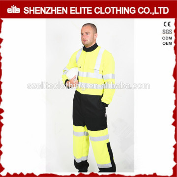 2017 men winter work mechanic 100% cotton yellow coveralls