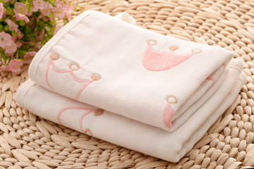 Newborn Baby Girl Towel and Washcloths Gift Set
