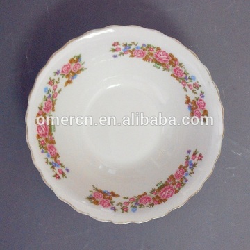 ceramic decal salad bowl