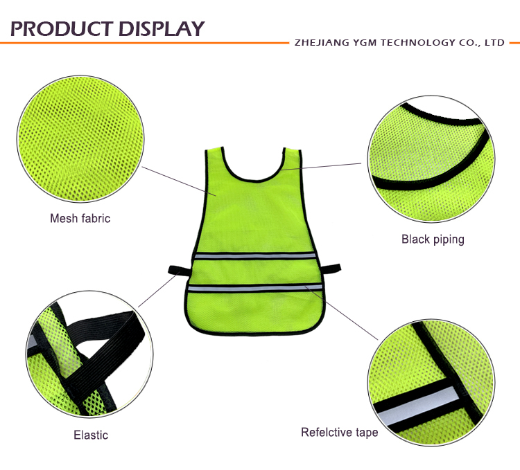 High visibility warning reflective security traffic police safety vest belt