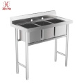 Stainless Steel Three Compartment Sink