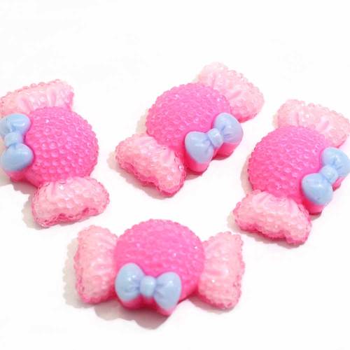 Factory Price Kawaii Mini Bowknot Sweet Candy Flat Back Resin Cabochon For DIY Toy Decor Beads Slime Handmade Craft Decor