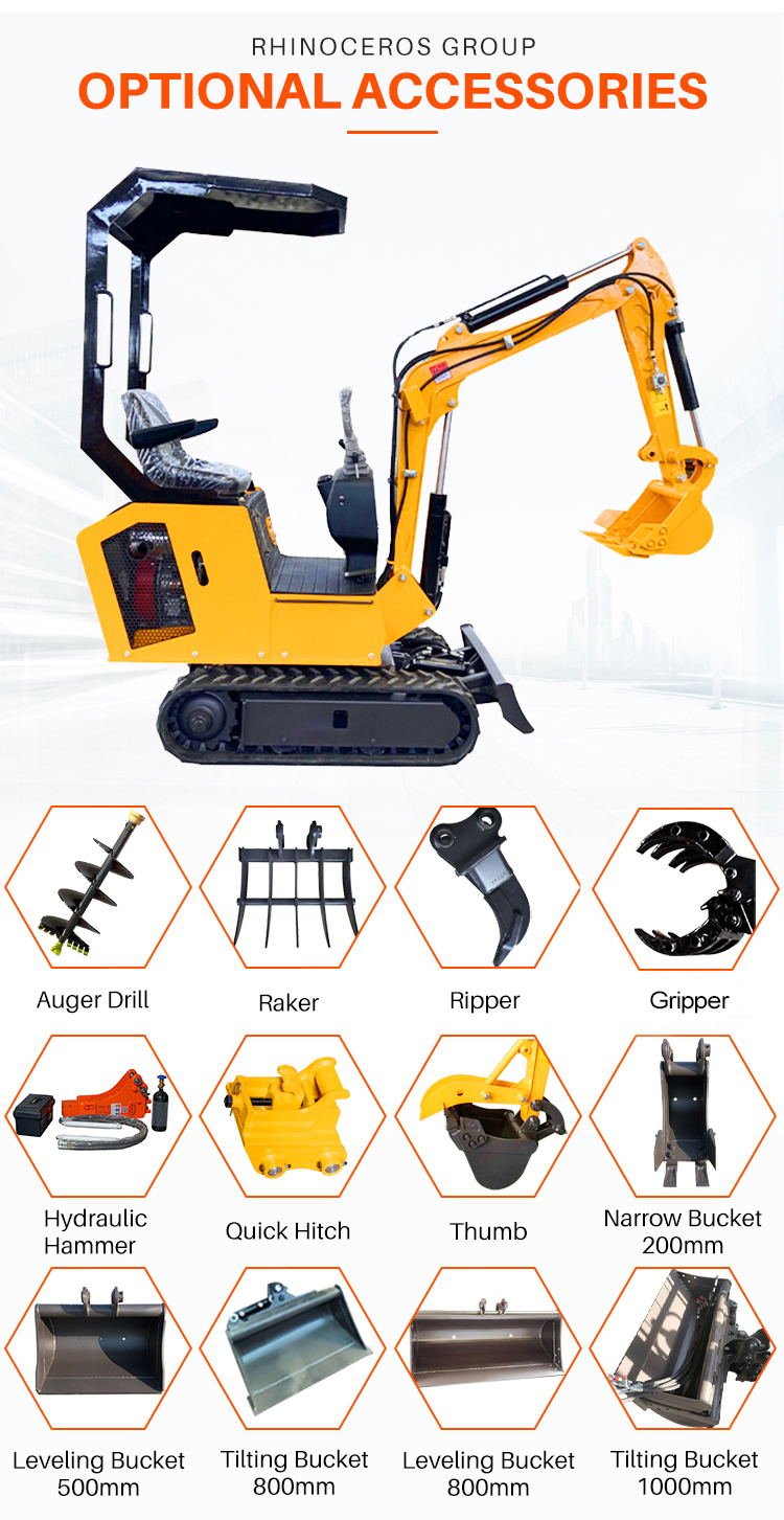 Swing boom mini excavator