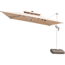 Aluminum Cantilever Parasol 3.5x3.5m - Luxury Outdoor Hanging Umbrella