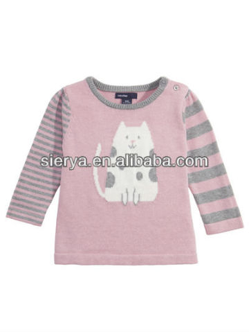 baby rabbit design cotton pullover sweater