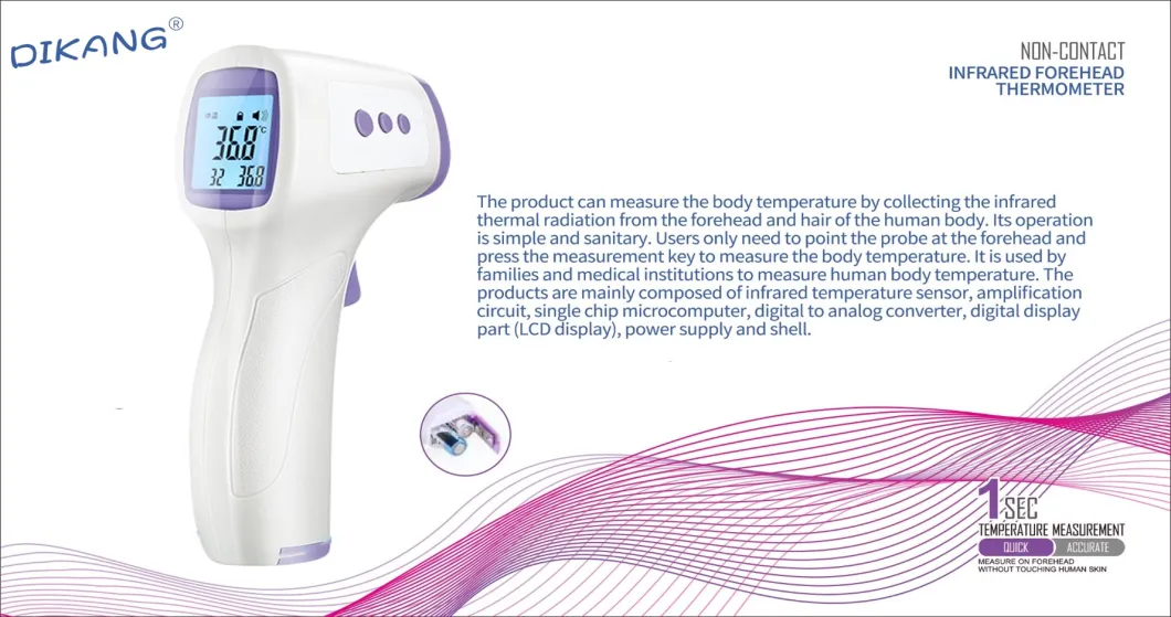 Non Contact Digital IR Thermometer for Body Temperature Testing Hg03
