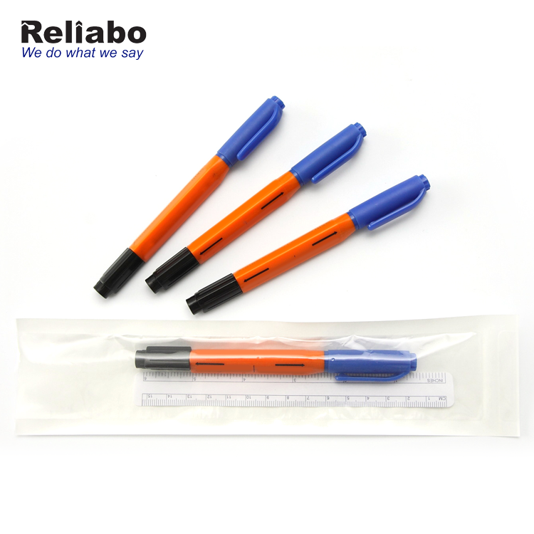 Reliabo Special Use Permanent Non-Toxic Medical Marker Skin Ruler Pen