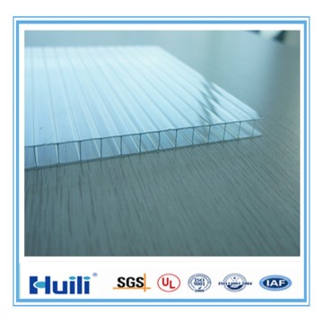 Huili Clear 8mm Rectangular Polycarbonate Anti-fog Hollow Sheet for Greenhouse Use in Cold Weather