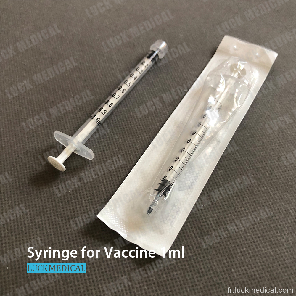 Seringue en plastique pour vaccin 1 ml