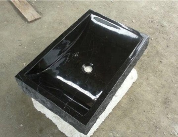 Factory price chinese black granite marble single bowl kichen sink
