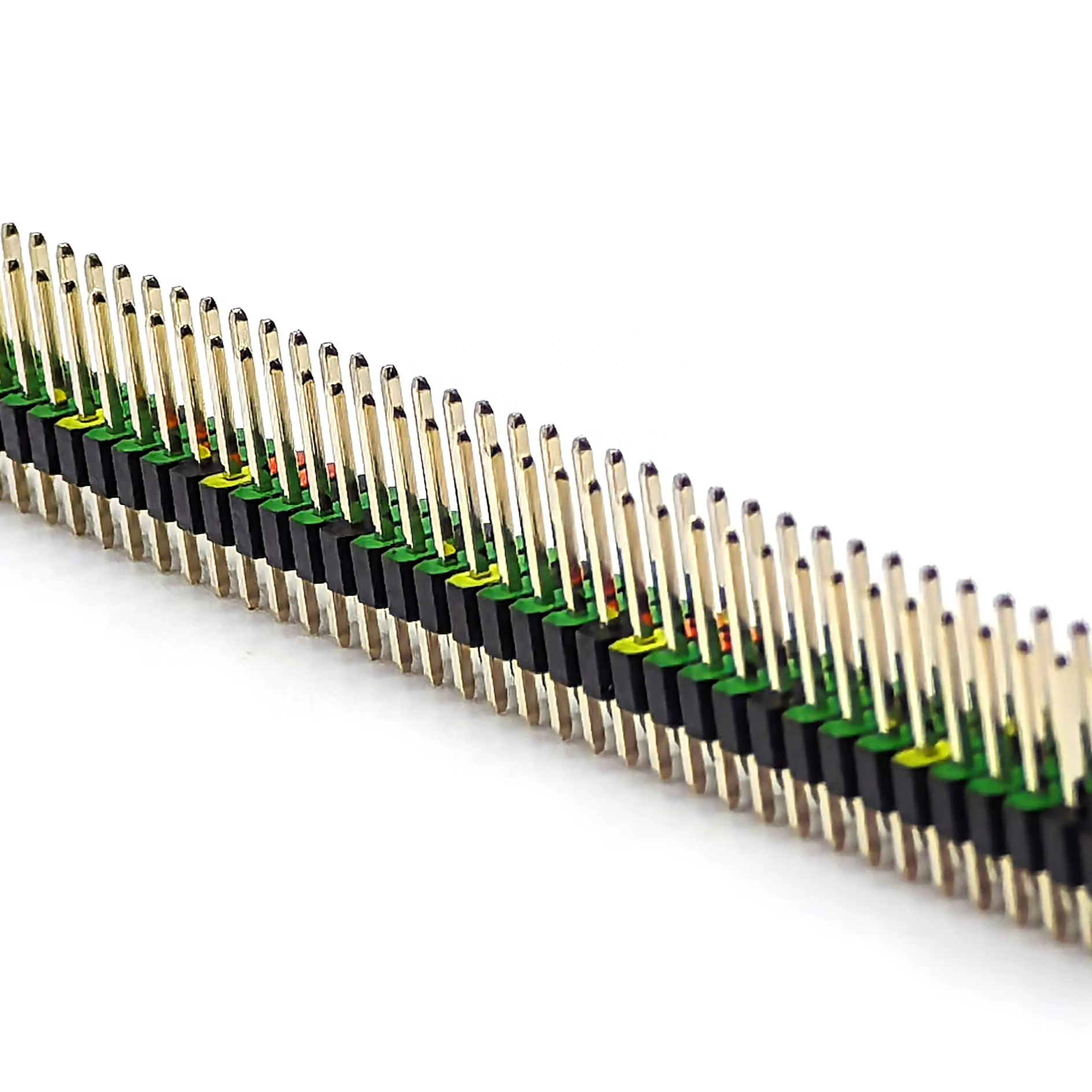 2.54mm Pitch Colored Pin Header Connector Dual Row Straight SQ0.64mm H:2.5mm 2*40P 2.54mm Pitch Colored Pin Header Connector Dual Row Straight SQ0.64mm H:2.5mm 2*40P