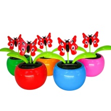 Solar Powered Dancing Flower Toy - Flip Flap Flower for Car Decor