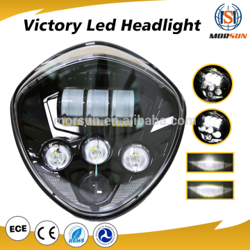 Victory Motorcycle BLACK LED Headlight Polaris Victory Motorcycle LED Headlight 60w Victory Led Headlight