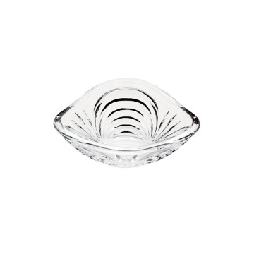 Embossed Polycarbonate Decorative Clear Plastic Bowl with Triangle Pattern