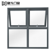 Aluminum Double Top Hung Glass Waterproof Awning Windows