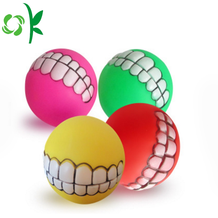 Funny Pet Teether Silicone Dog Chew Toy Balls