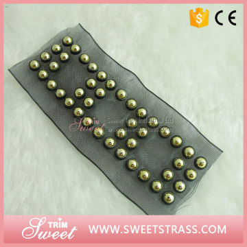 wholesale fancy organza banding with beads