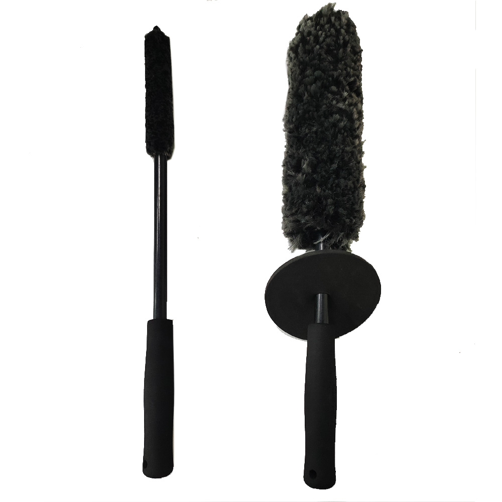 Two-piece set superfine fiber car wash wheel brush