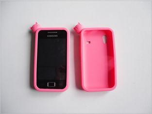 Pink Non-toxic Silicone Cell Phone Case Wear Resistance For