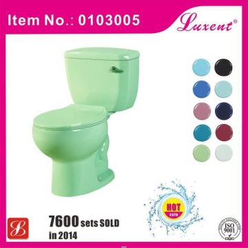 Colorful porcelain siphonic 2 piece Toilet