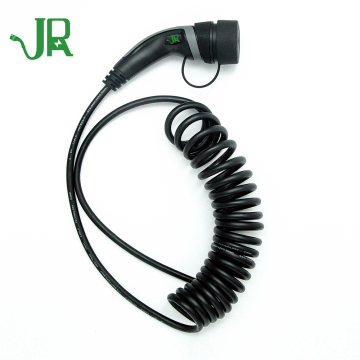 IEC62196 Three Phase Type2 Tethered Spiral Cable